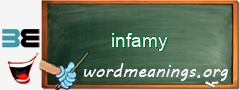 WordMeaning blackboard for infamy